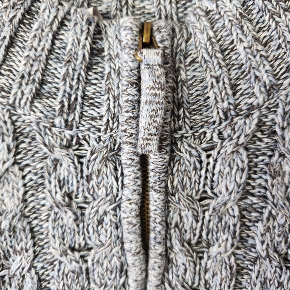 Relativity Womens Blue Black Cable Knit Cotton Half Zip Pullover Sweater Size 3X - Picture 7 of 11